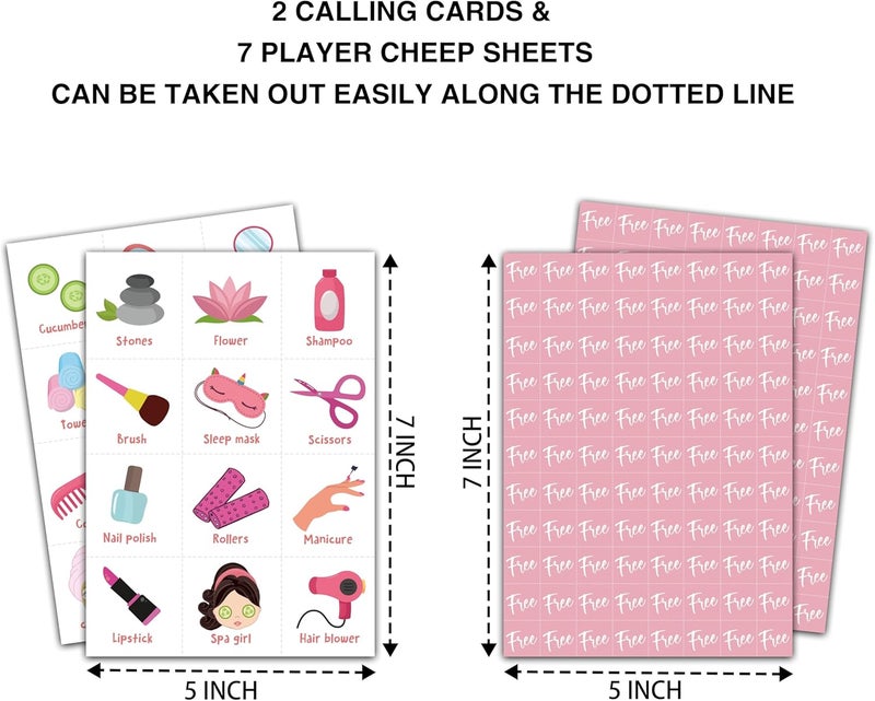 Foosproea Spa Bingo Cards, Beauty Themed Bingo Games for 24 Players, Spa Games for Family Friends Large Group Activities, Sleepover Party Favors Supplies Decorations(23) - Image 3
